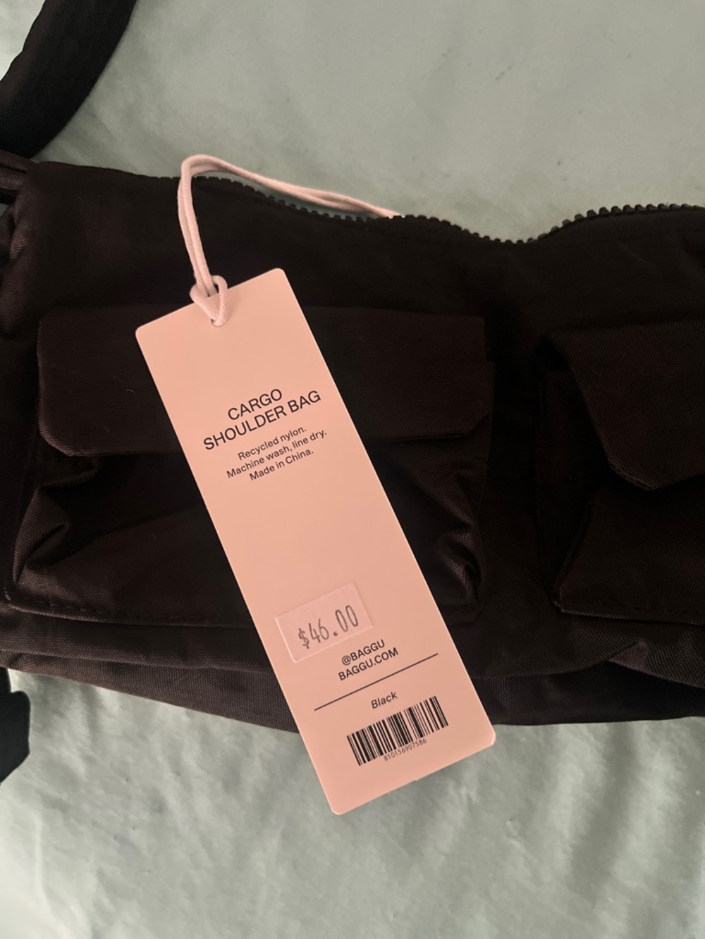 BAGGU Cargo Shoulder Bag- Black - Picture 4 of 8